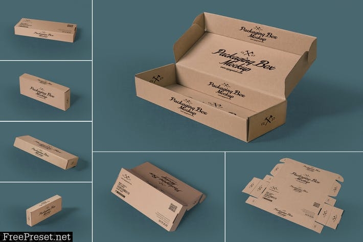 7 Rectangular Packaging Box Mockups 9NNBTE