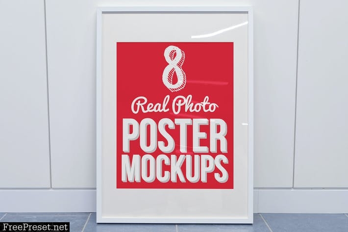 8 Real Photo Poster Mockups  KHPVS5