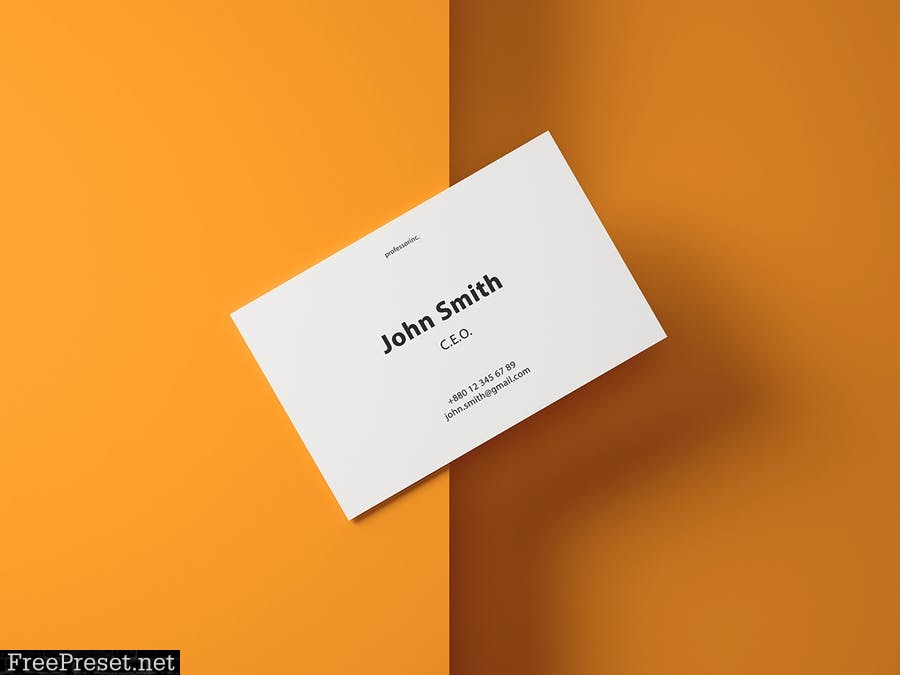 85x55 Business Card Mockup Set 2