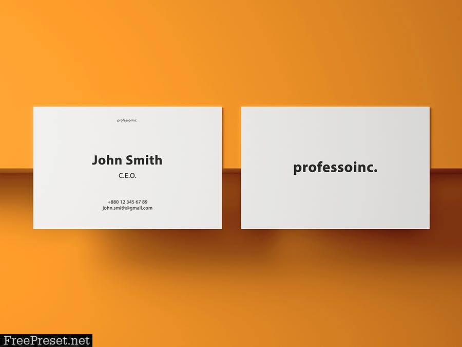 85x55 Business Card Mockup Set 2