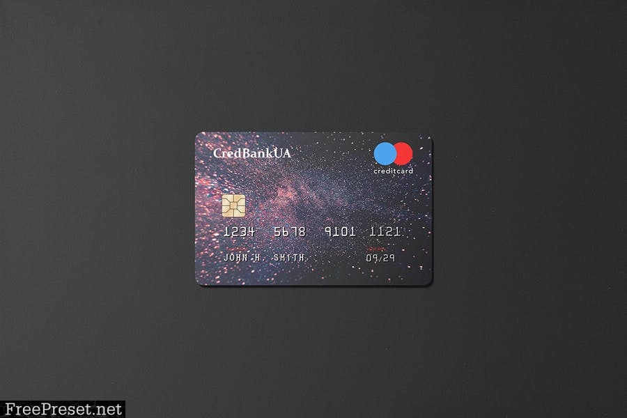 85x55 Landscape Credit Card Mockup