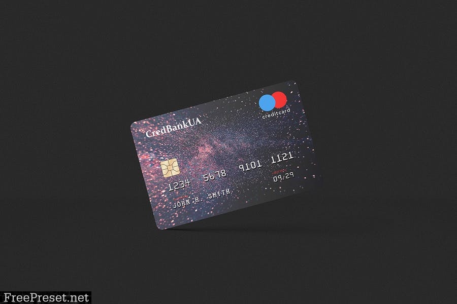 85x55 Landscape Credit Card Mockup