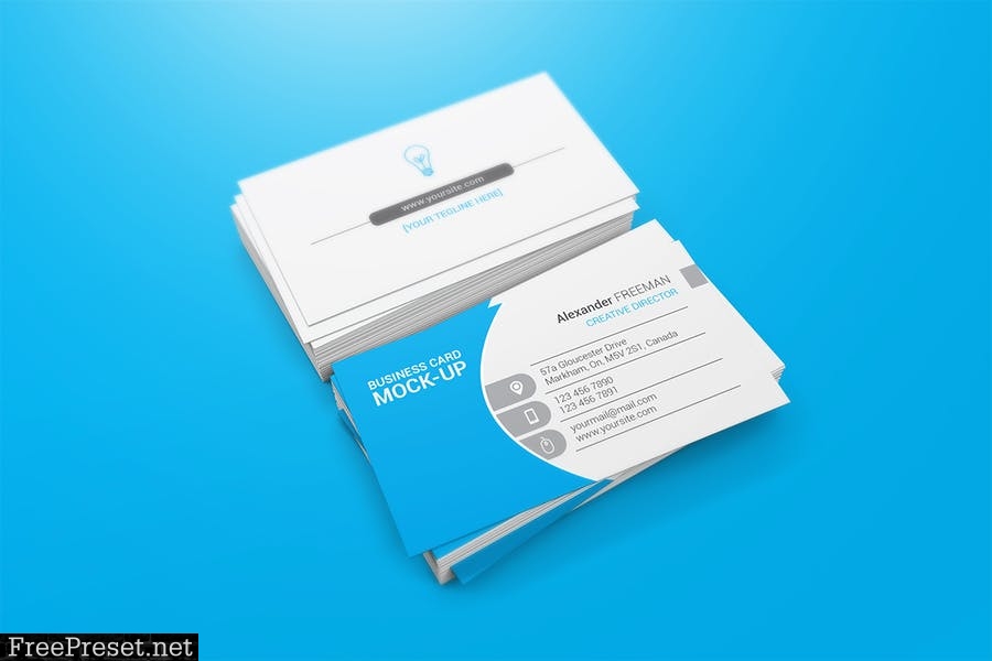 90x50 Business Card Mockups X5REXC