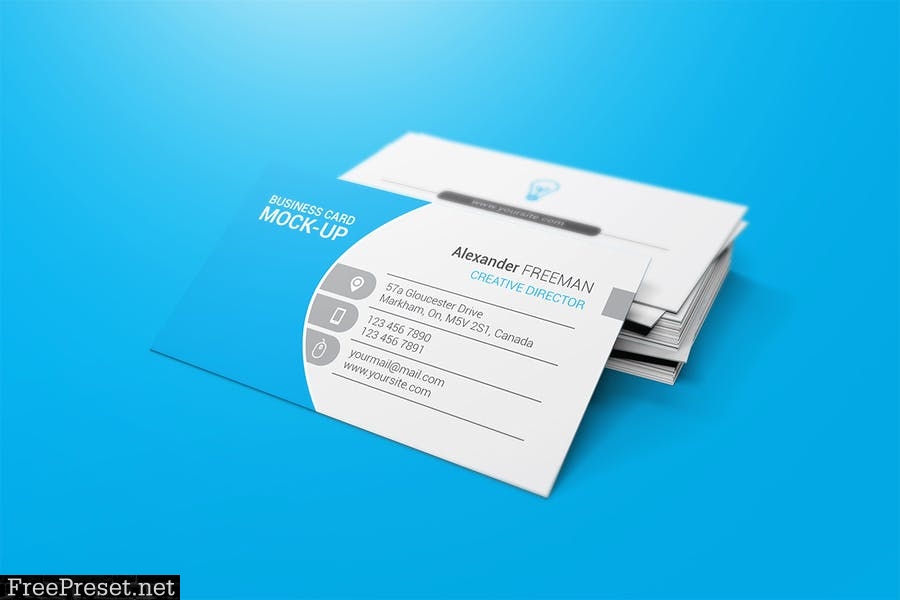 90x50 Business Card Mockups X5REXC