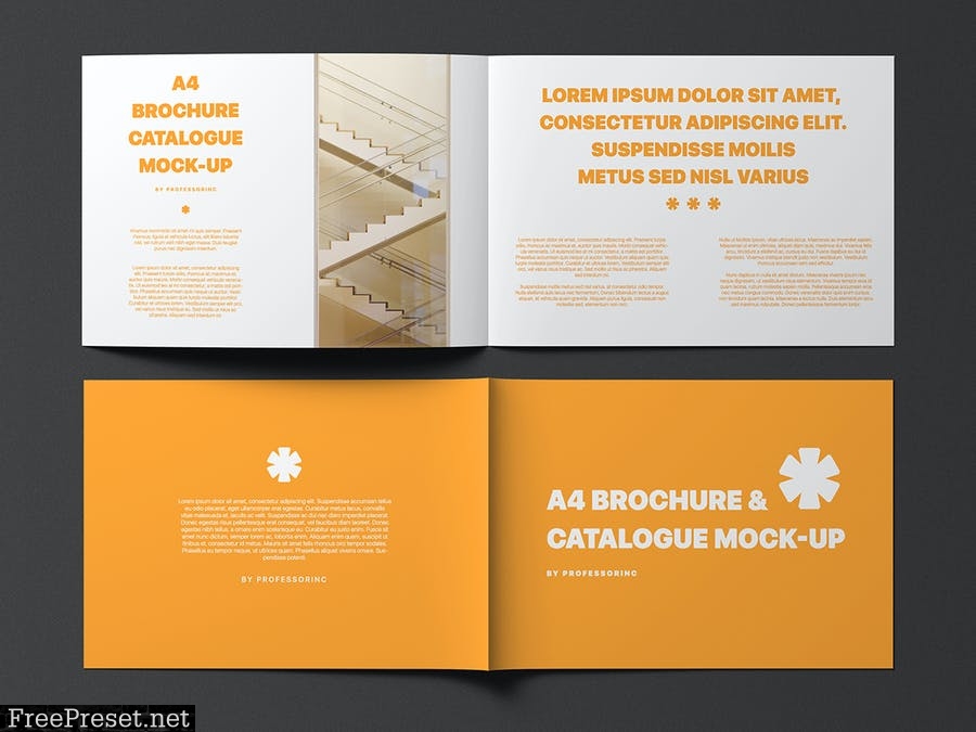 A4 Landscape Catalogue / Brochure Mock-Up