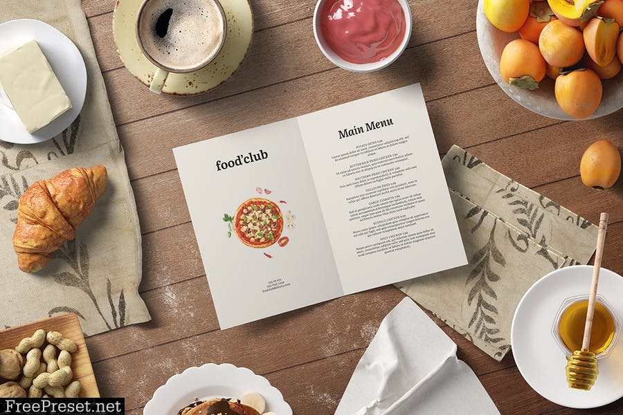 A5 Bi-Fold Flyer / Brochure Mockup — Kitchen Set