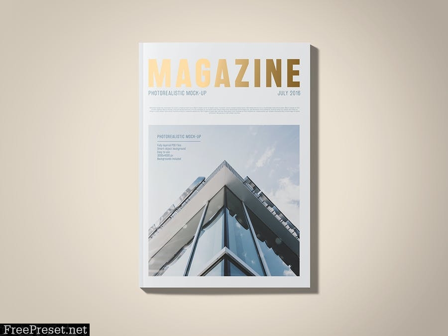 A5 Foil Stamping Magazine Mock-Up