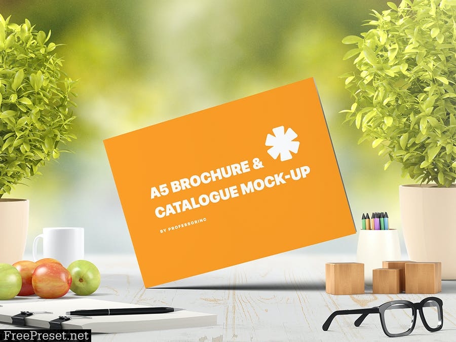 A5 Landscape Catalogue / Brochure Mock-Up