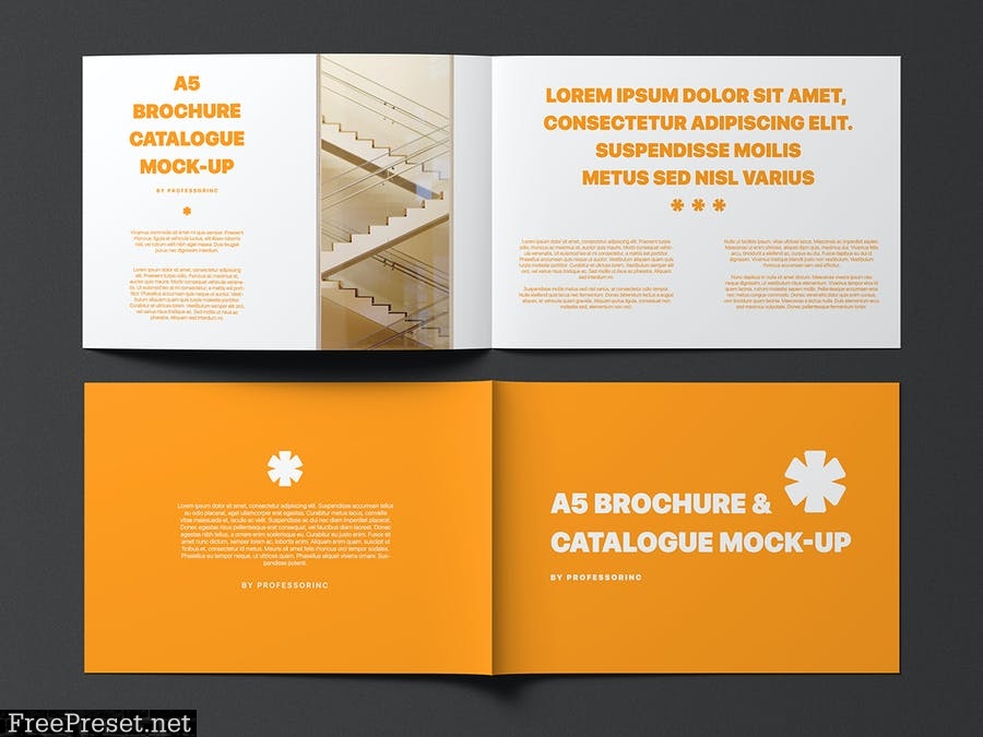 A5 Landscape Catalogue / Brochure Mock-Up