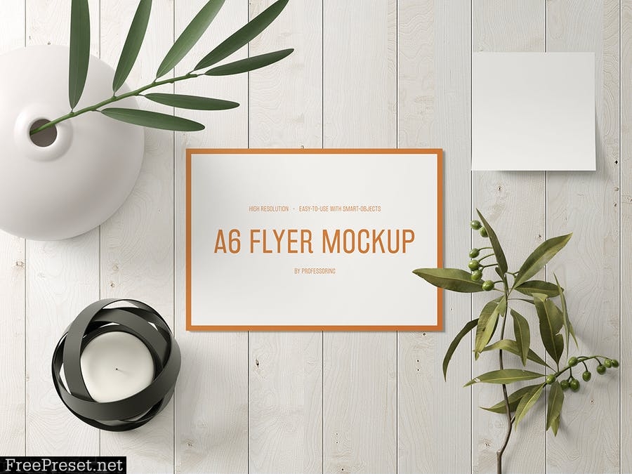 A6 Landscape Flyer Mockup Set 2