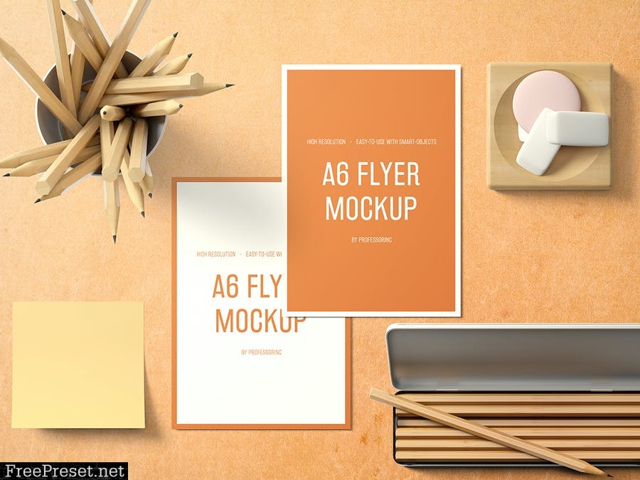 A6 Portrait Flyer Mockup Set 2