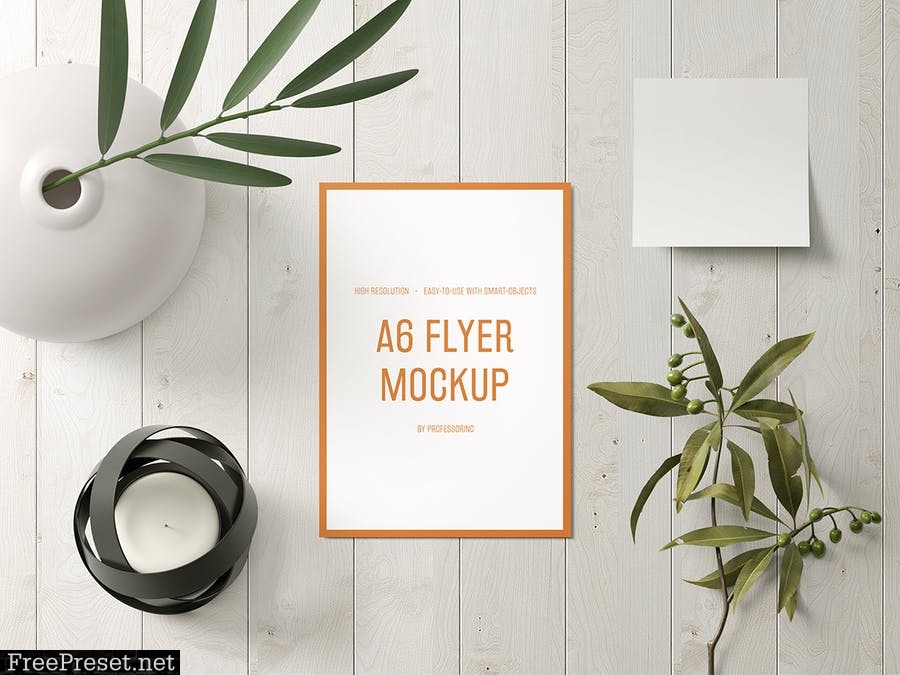 A6 Portrait Flyer Mockup Set 2