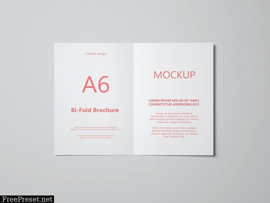 A6 Portrait Greeting Card Invitation Mockup Set 1