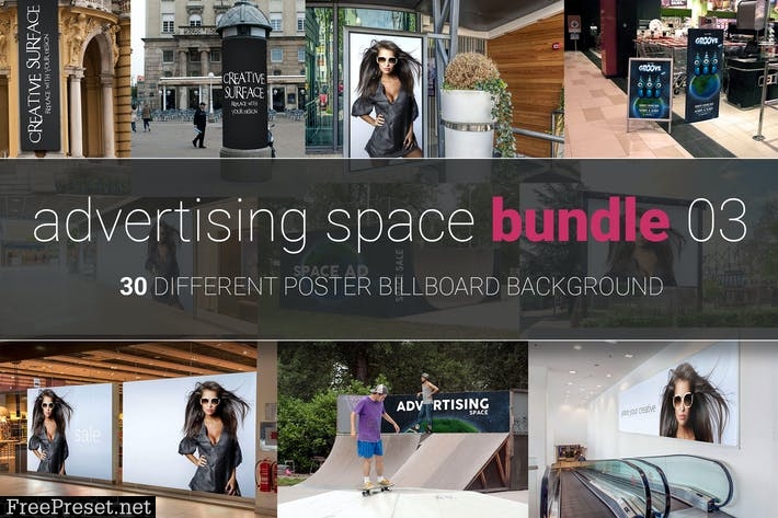 Advertising Space Mock-up Bundle 03