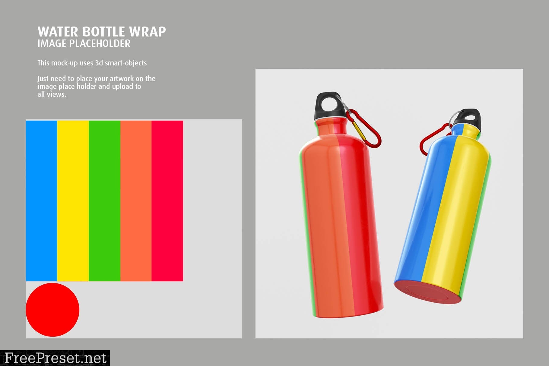 Aluminium Water Bottle Mock-Up 5831116