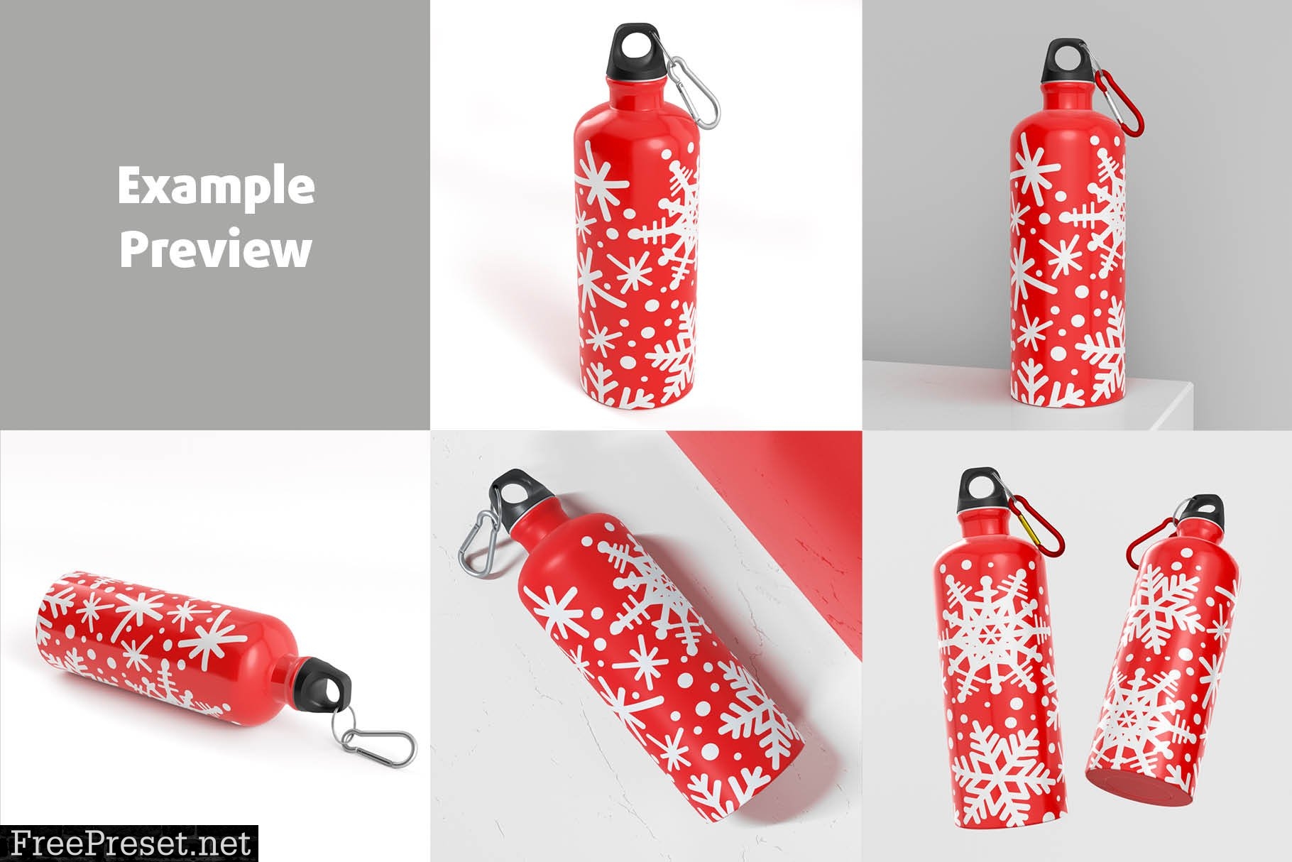 Aluminium Water Bottle Mock-Up 5831116