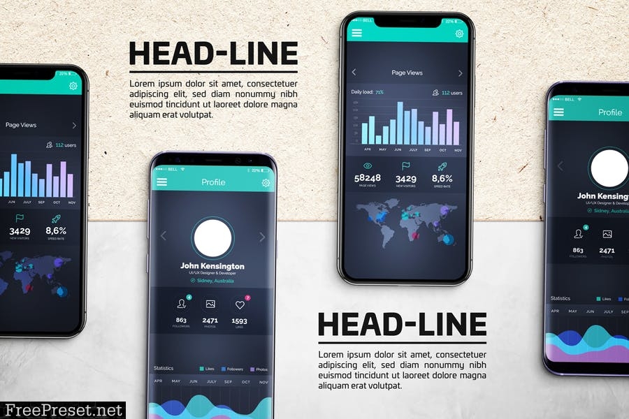 Android & iOS Mockup HCL69C