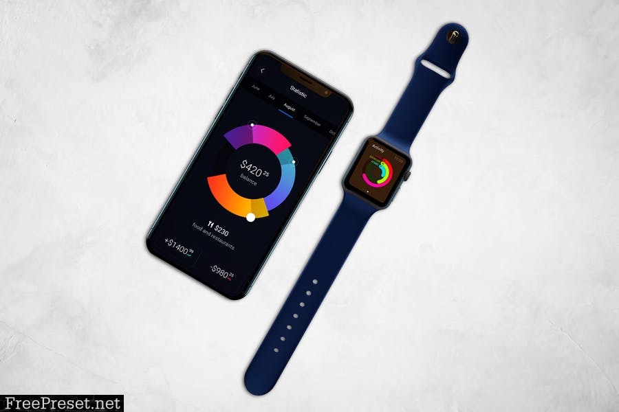 Apple Watch & iPhone X Mockup HM3LV6