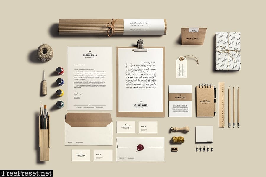 Art & Craft Stationery Branding Mockup