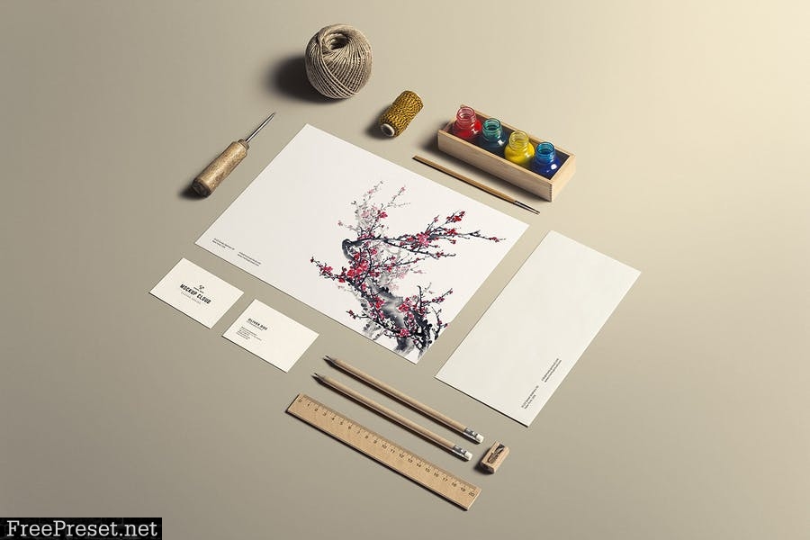 Art & Craft Stationery Branding Mockup