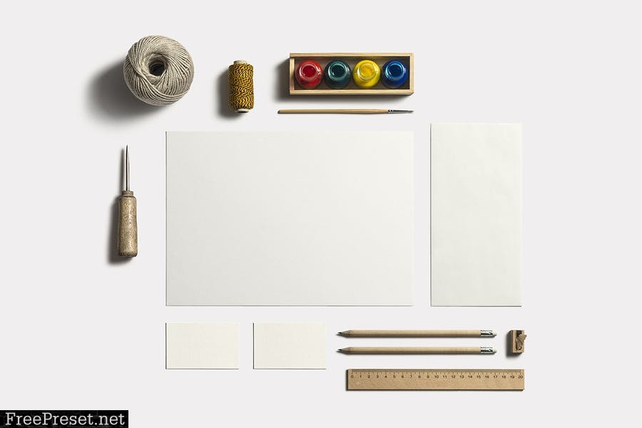 Art & Craft Stationery Branding Mockup