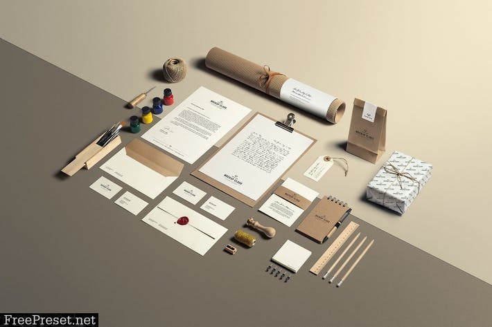 Art & Craft Stationery Branding Mockup