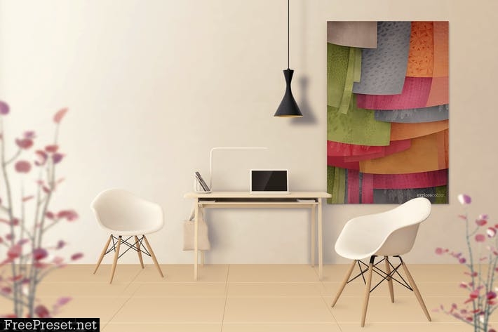 Art Wall Mockups - Interior Work Desk 5Q6APZ