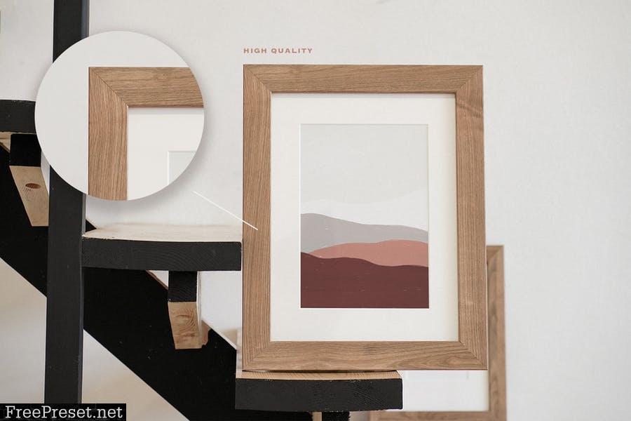 Artwork Wooden Frame Mockup