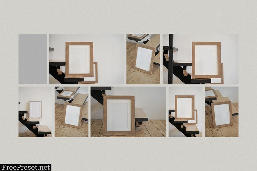 Artwork Wooden Frame Mockup