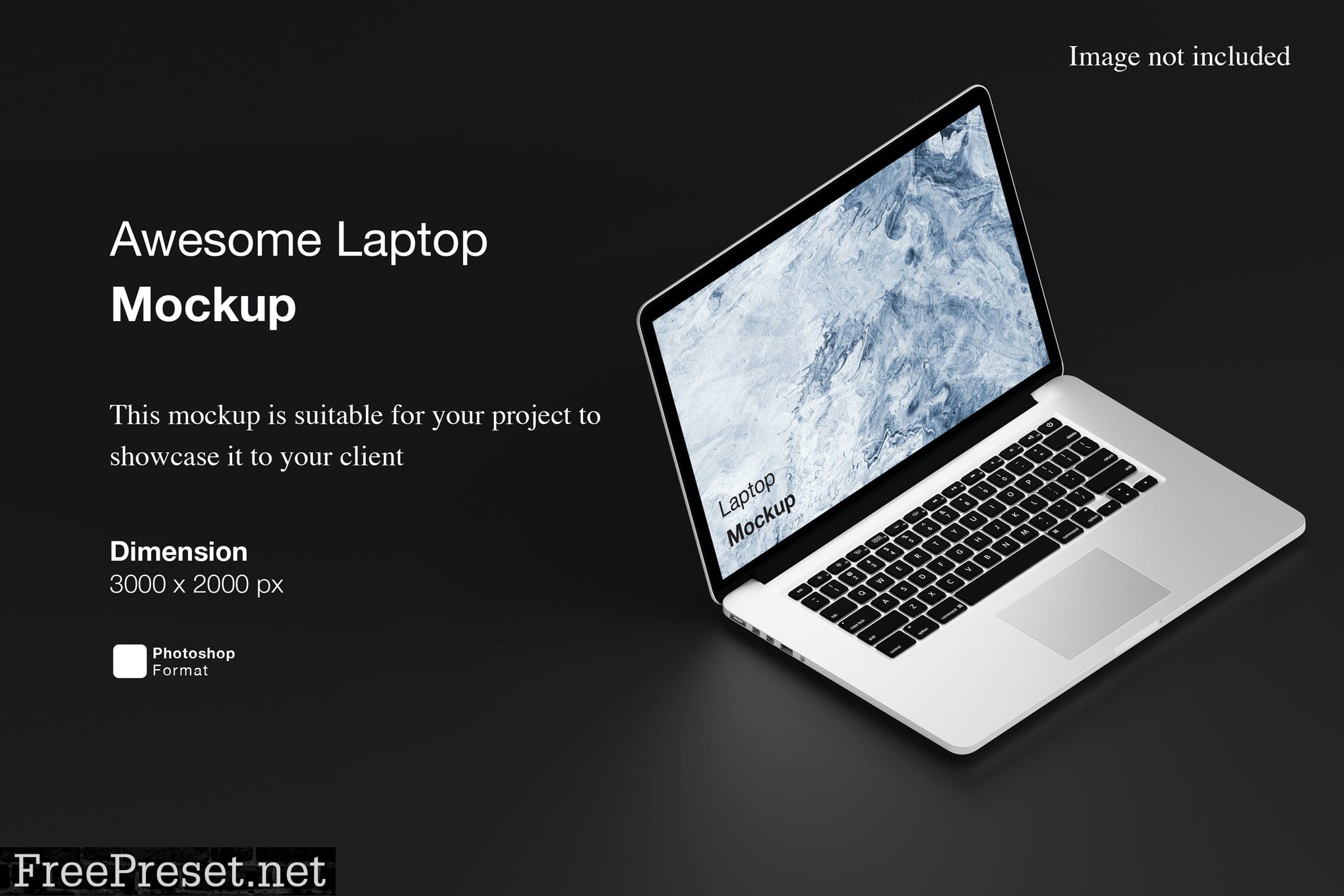 Awesome Laptop Mockup NK2X8B4