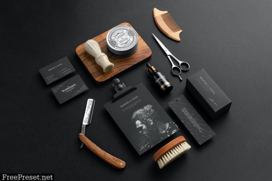 Barbershop Branding Mockups Vol. 1