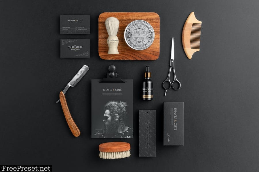 Barbershop Branding Mockups Vol. 1