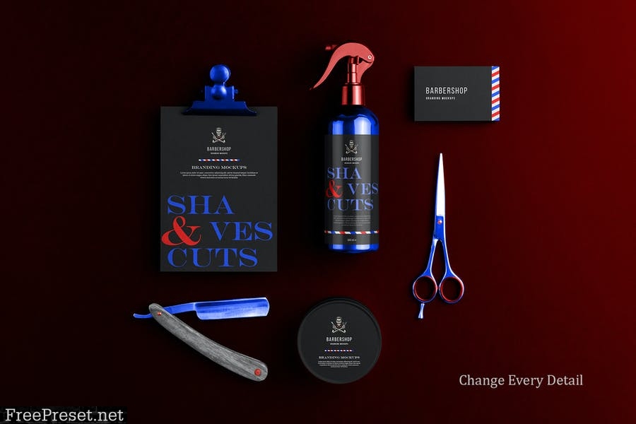 Barbershop Branding Mockups Vol. 1