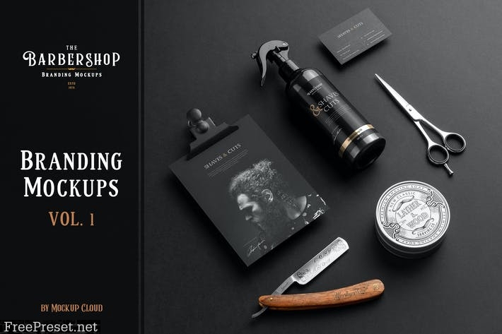 Barbershop Branding Mockups Vol. 1