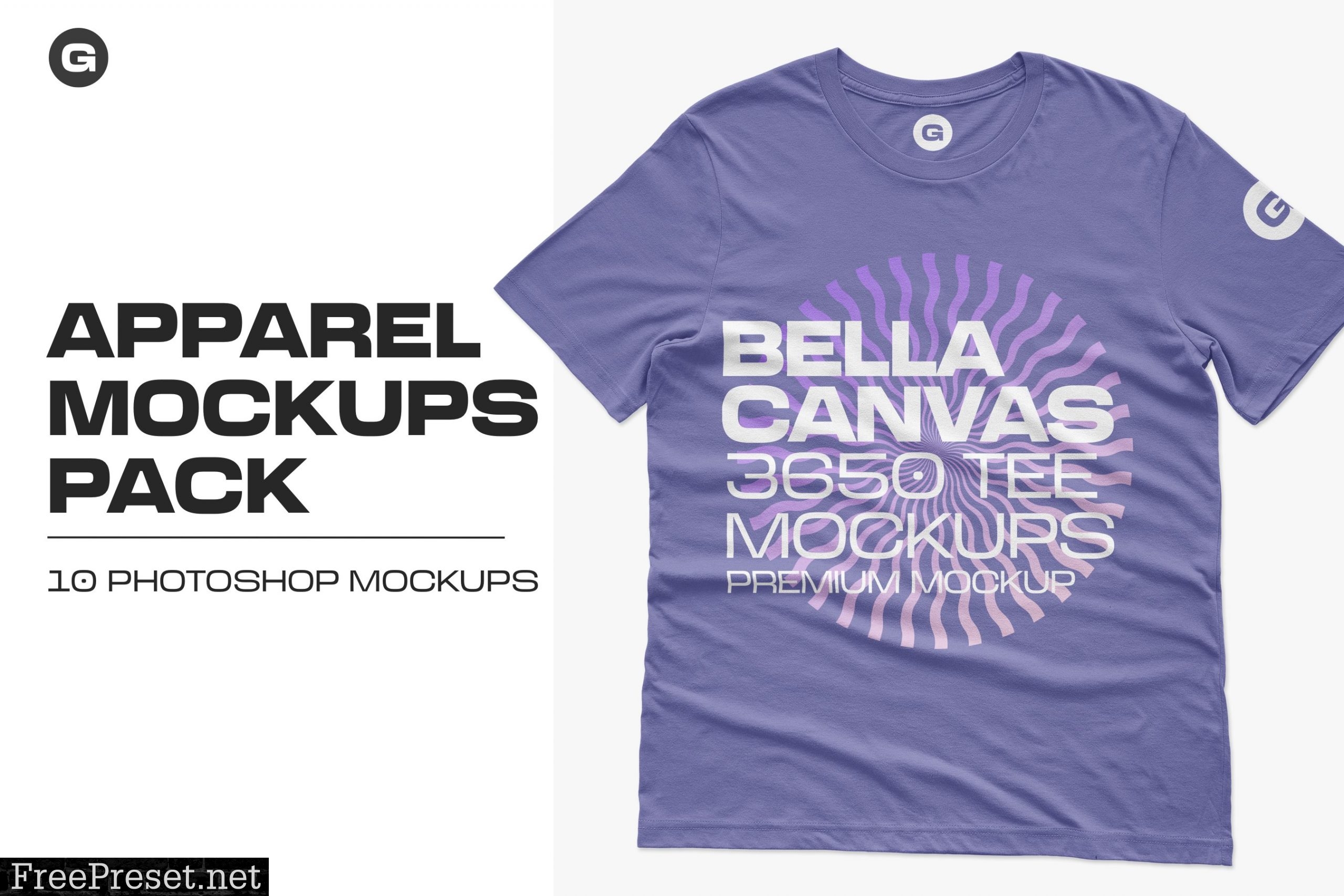 Bella 3650 Short Sleeve Tee Mockups 5959462