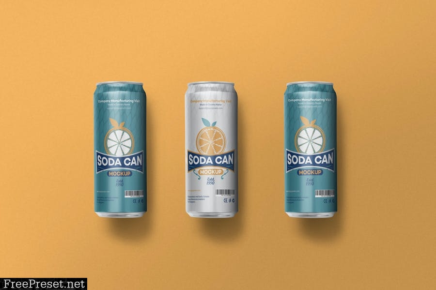 Beverage Can Mockups 5YBD6E2