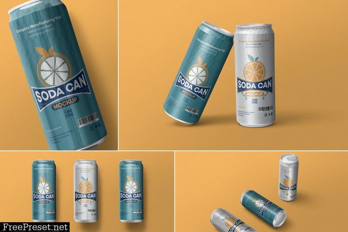 Beverage Can Mockups 5YBD6E2