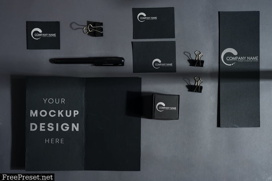 Black Business Stationary Mockups