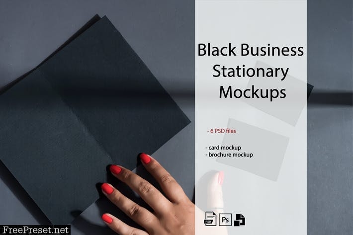 Black Business Stationary Mockups