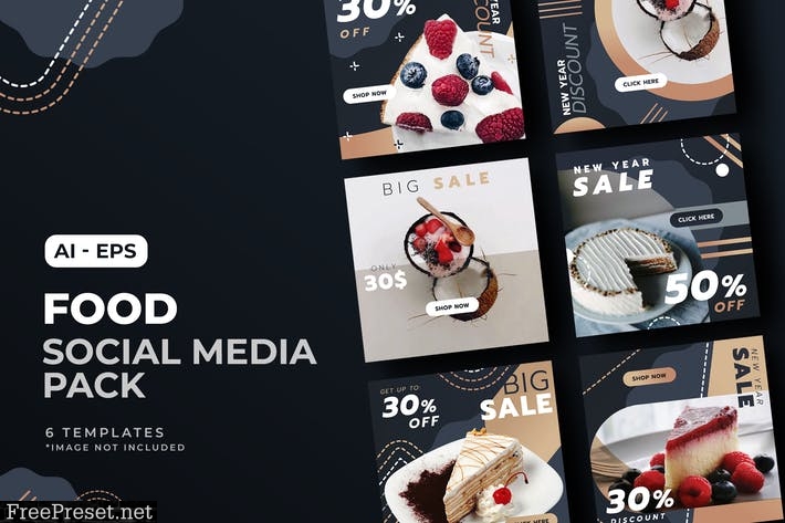 Black Food Social Media Post Template U7ZBSAD
