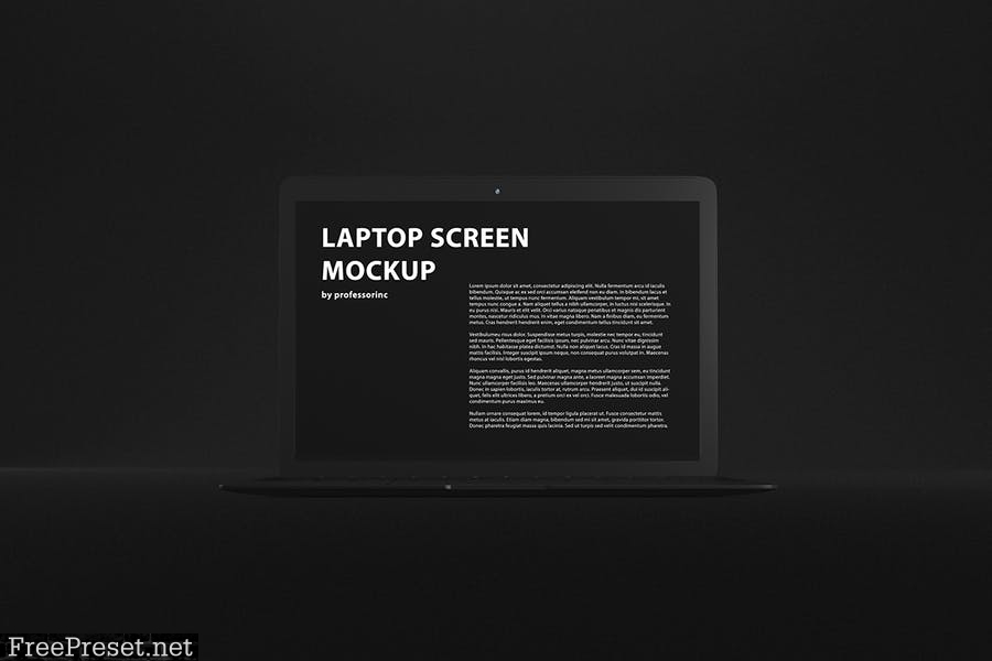 Black MacBook Air Mockup