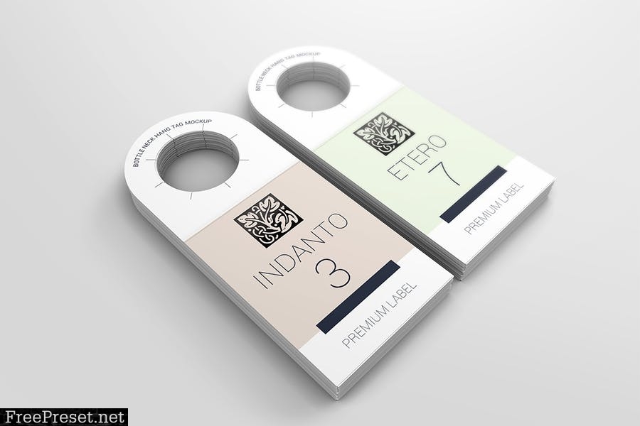 Bottle Neck Hang Tag Mockup