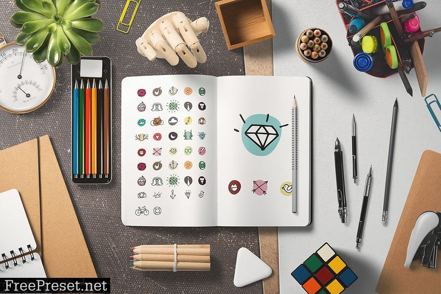 Branding Mockup Essentials Vol. 4 M93ZW2