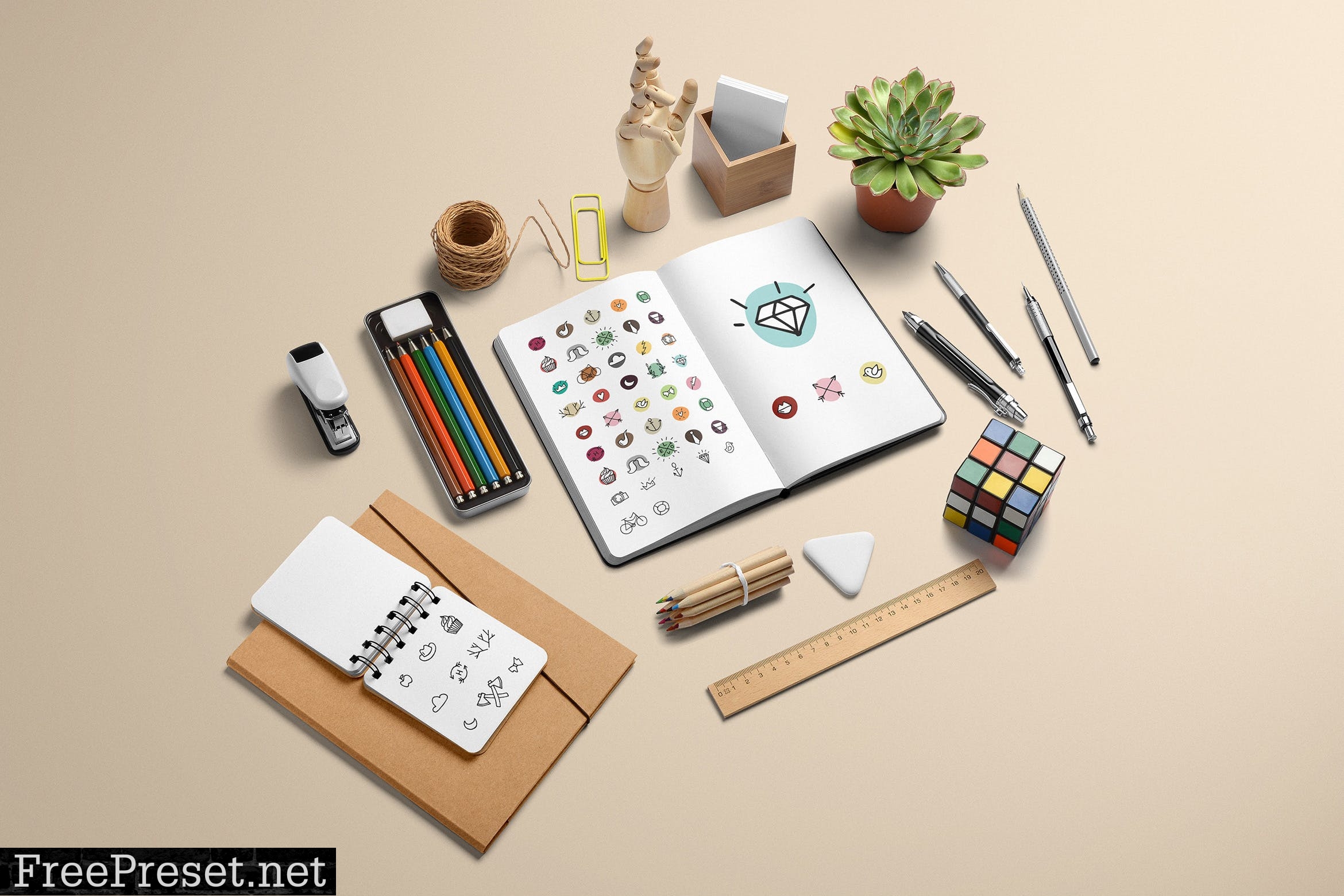 Branding Mockup Essentials Vol. 4 M93ZW2