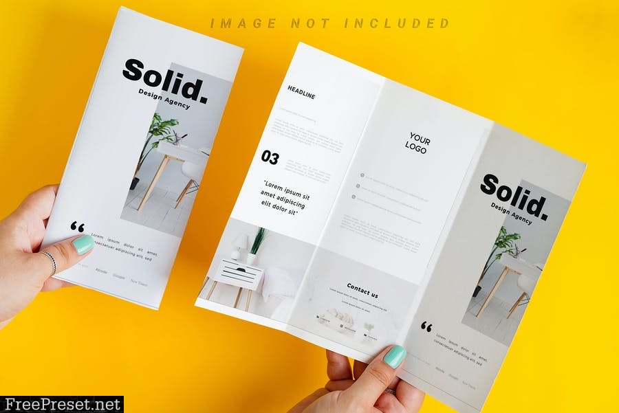 Brochure Mockup in Hand Kit