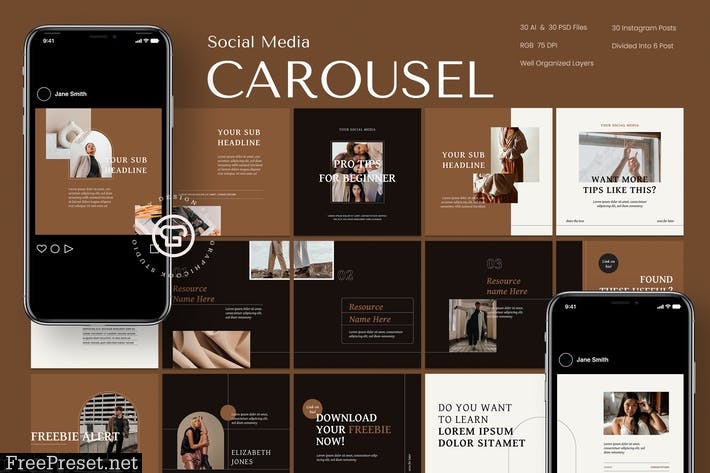 Brown Choco Instagram Carousel ED3MP4A