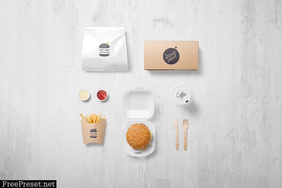 Burger Diner Branding Mockup