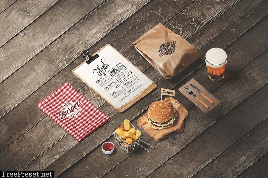 Burger Store Mockup Creator 76AY2E