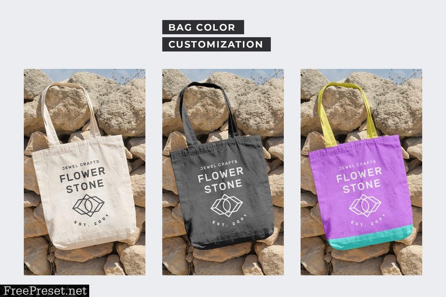 Canvas Tote Bag Mockups Pack Vol. 3 MVHT3J