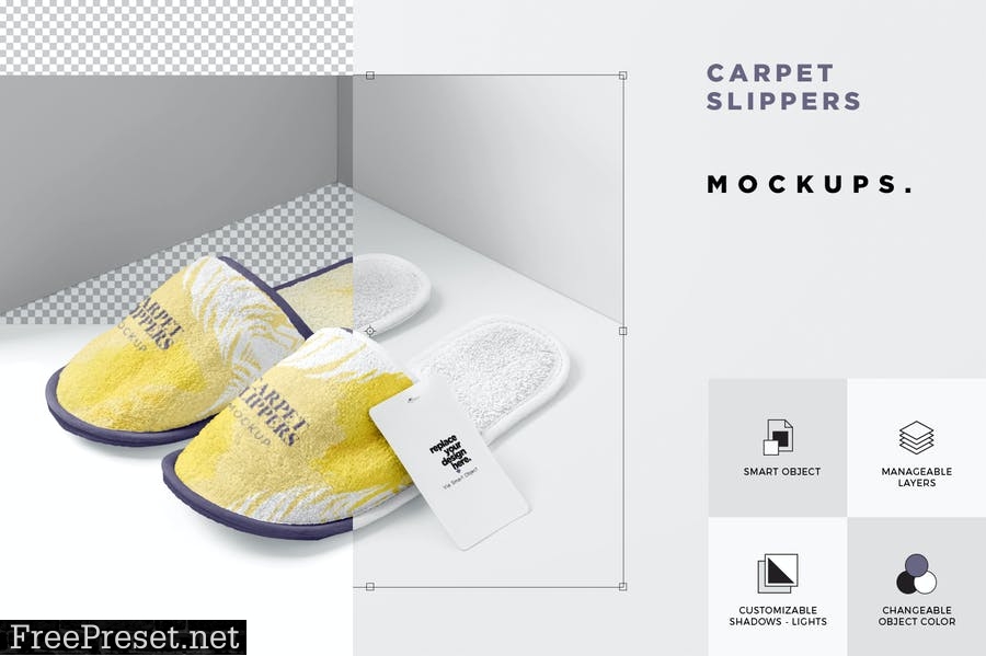 Carpet Slipper Mockups 4V9YZ25